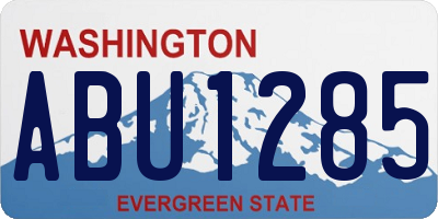 WA license plate ABU1285
