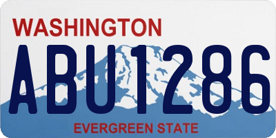 WA license plate ABU1286