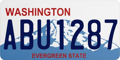 WA license plate ABU1287