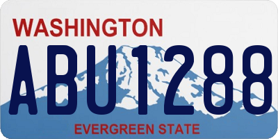 WA license plate ABU1288