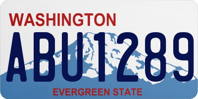 WA license plate ABU1289