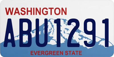 WA license plate ABU1291