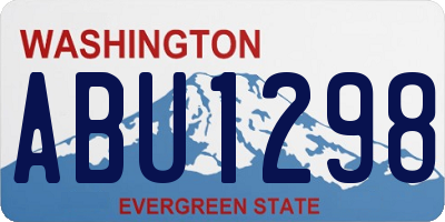 WA license plate ABU1298