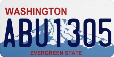 WA license plate ABU1305