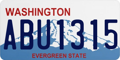 WA license plate ABU1315