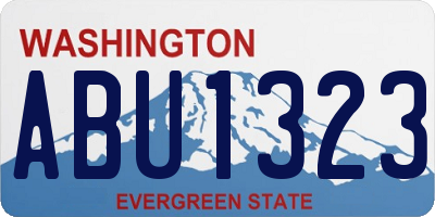 WA license plate ABU1323