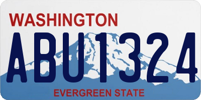 WA license plate ABU1324