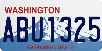 WA license plate ABU1325