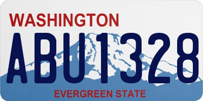 WA license plate ABU1328