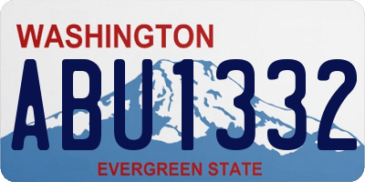 WA license plate ABU1332