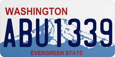 WA license plate ABU1339