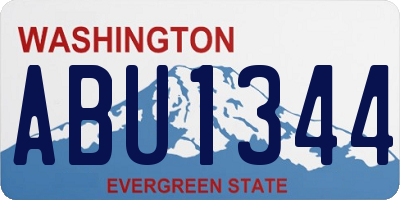 WA license plate ABU1344