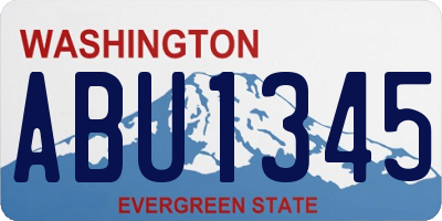 WA license plate ABU1345