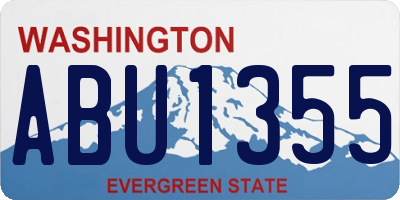 WA license plate ABU1355