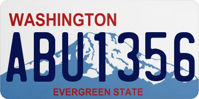 WA license plate ABU1356