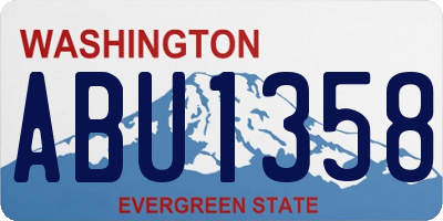 WA license plate ABU1358