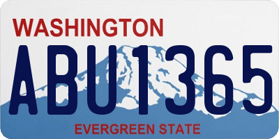 WA license plate ABU1365