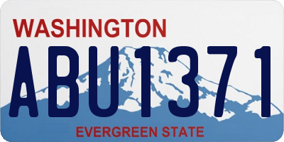WA license plate ABU1371
