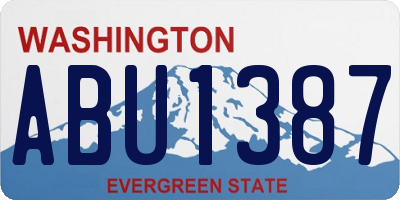 WA license plate ABU1387
