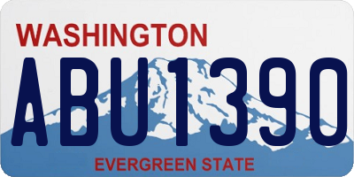 WA license plate ABU1390