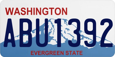 WA license plate ABU1392