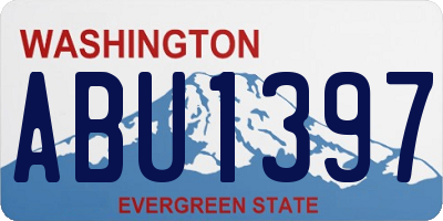 WA license plate ABU1397