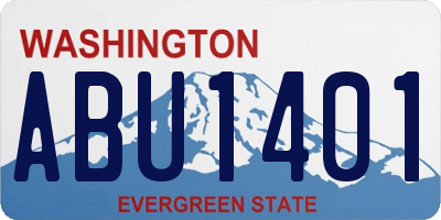 WA license plate ABU1401
