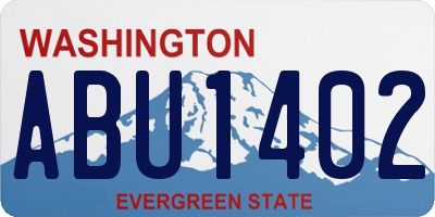 WA license plate ABU1402