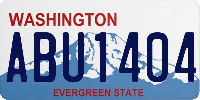 WA license plate ABU1404