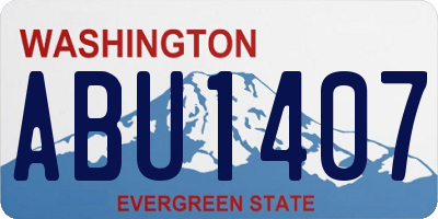 WA license plate ABU1407