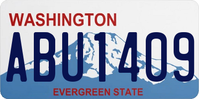 WA license plate ABU1409