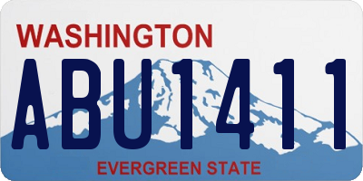 WA license plate ABU1411