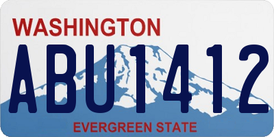 WA license plate ABU1412
