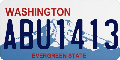 WA license plate ABU1413
