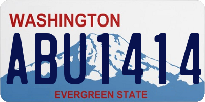 WA license plate ABU1414