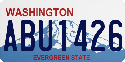 WA license plate ABU1426