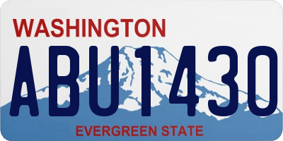 WA license plate ABU1430