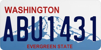 WA license plate ABU1431