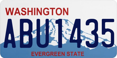 WA license plate ABU1435