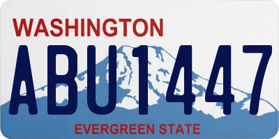 WA license plate ABU1447
