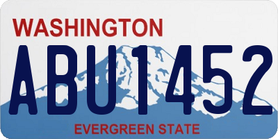 WA license plate ABU1452