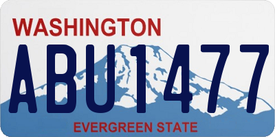 WA license plate ABU1477