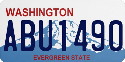 WA license plate ABU1490