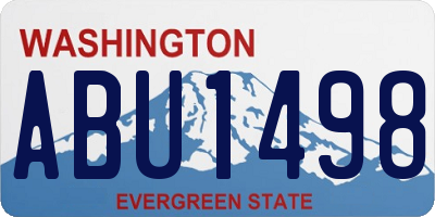 WA license plate ABU1498