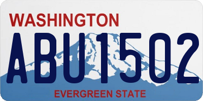WA license plate ABU1502
