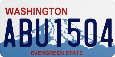 WA license plate ABU1504