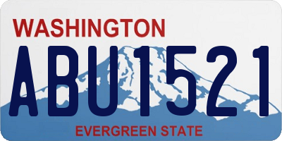 WA license plate ABU1521