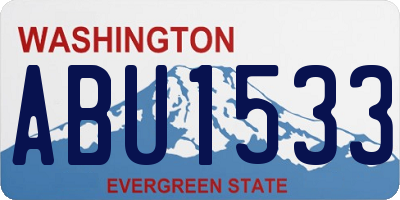 WA license plate ABU1533