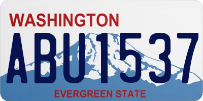 WA license plate ABU1537