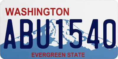 WA license plate ABU1540